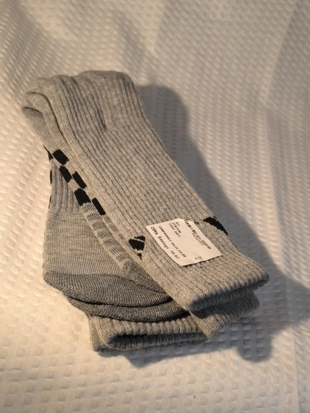 Gray Men’s Adidas Performance Crew Socks - 2 Pairs